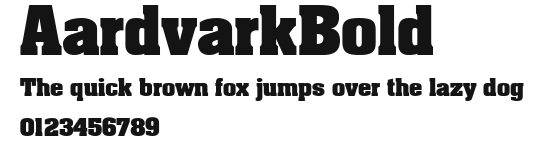AardvarkBold Preview