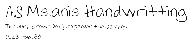 AS Melanie Handwritting Preview