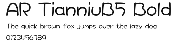 AR TianniuB5 Bold Preview