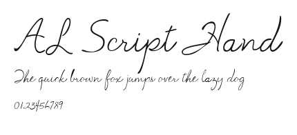 AL Script Hand Preview