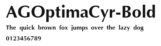 AGOptimaCyr-Bold Preview
