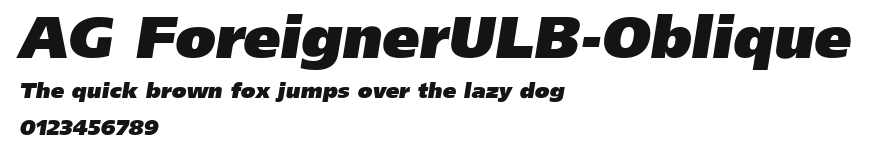 AG ForeignerULB-Oblique Preview