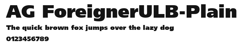 AG ForeignerULB-Plain Preview