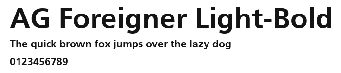 AG Foreigner Light-Bold Preview