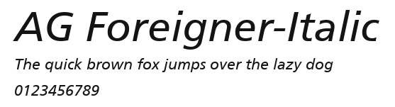 AG Foreigner-Italic Preview