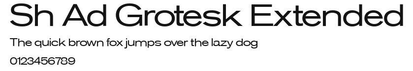 Sh Ad Grotesk Extended Preview