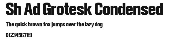 Sh Ad Grotesk Condensed Preview