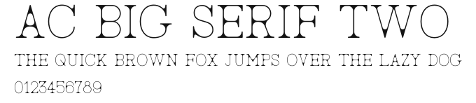 AC Big Serif Two Preview