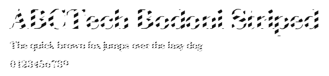 ABCTech Bodoni Striped Preview