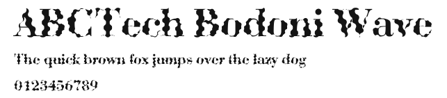 ABCTech Bodoni Wave Preview
