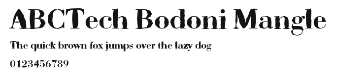 ABCTech Bodoni Mangle Preview