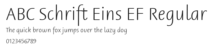 ABC Schrift Eins EF Regular Preview