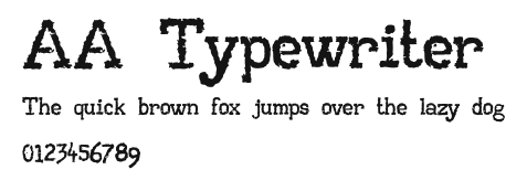 AA Typewriter Preview