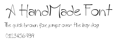 A HandMade Font Preview