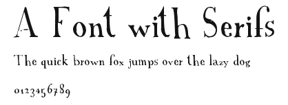A Font with Serifs Preview