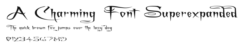 A Charming Font Superexpanded Preview