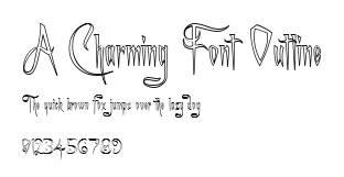A Charming Font Outline Preview