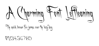 A Charming Font Leftleaning Preview