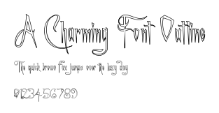 A Charming Font Outline Preview
