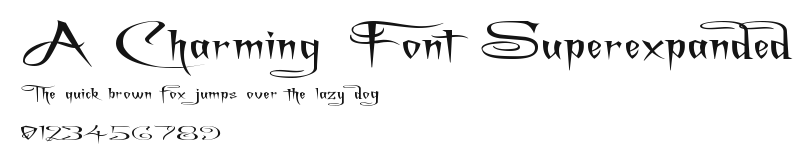 A Charming Font Superexpanded Preview