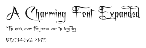 A Charming Font Expanded Preview