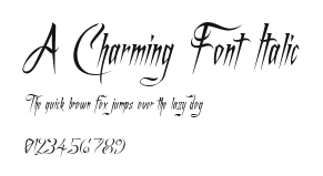 A Charming Font Italic Preview
