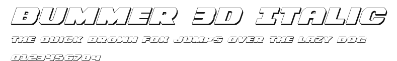 Bummer 3D Italic Preview