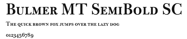 Bulmer MT SemiBold SC Preview