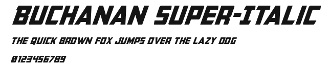 Buchanan Super-Italic Preview