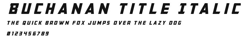 Buchanan Title Italic Preview