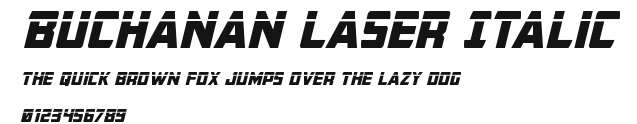 Buchanan Laser Italic Preview