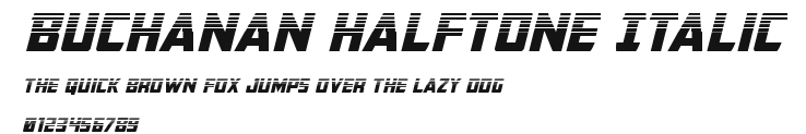 Buchanan Halftone Italic Preview