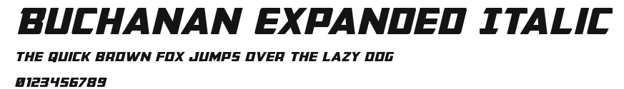 Buchanan Expanded Italic Preview