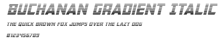 Buchanan Gradient Italic Preview