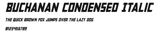 Buchanan Condensed Italic Preview