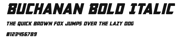 Buchanan Bold Italic Preview