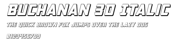 Buchanan 3D Italic Preview