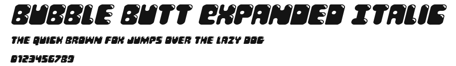 Bubble Butt Expanded Italic Preview