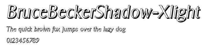 BruceBeckerShadow-Xlight.ttf