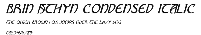 Brin Athyn Condensed Italic Preview