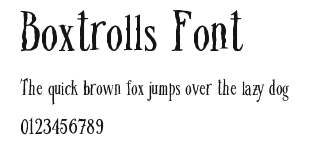 Boxtrolls Font Preview
