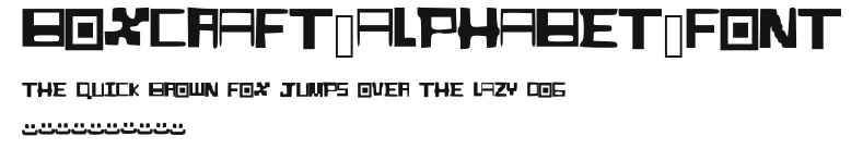 BoxCraft_Alphabet_Font Preview