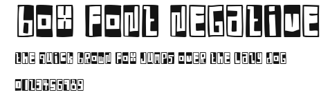 Box Font Negative Preview