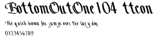 BottomOutOne104 ttcon.ttf