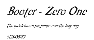 Booter - Zero One.ttf