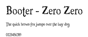Booter - Zero Zero.ttf