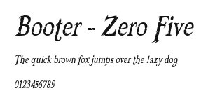 Booter - Zero Five.ttf