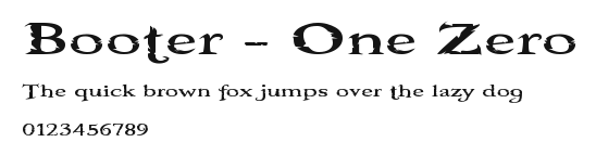 Booter - One Zero.ttf