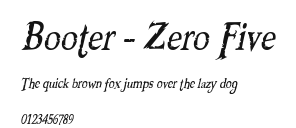Booter - Zero Five.ttf