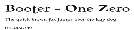 Booter - One Zero.ttf